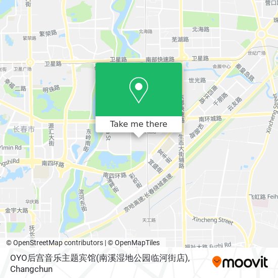OYO后宫音乐主题宾馆(南溪湿地公园临河街店) map