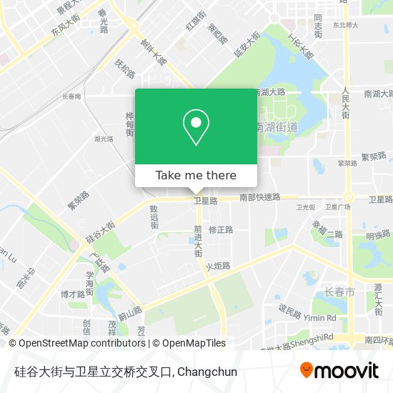 硅谷大街与卫星立交桥交叉口 map