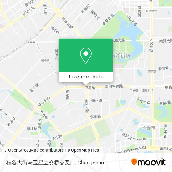 硅谷大街与卫星立交桥交叉口 map