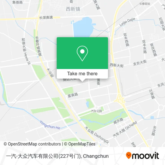 一汽-大众汽车有限公司(227号门) map