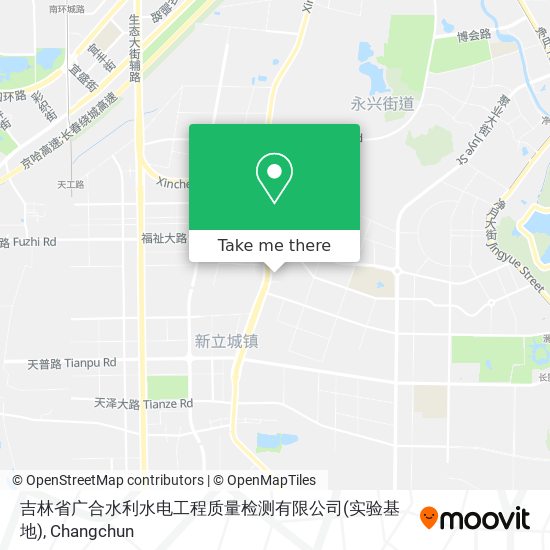 吉林省广合水利水电工程质量检测有限公司(实验基地) map
