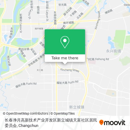 长春净月高新技术产业开发区新立城镇天富社区居民委员会 map