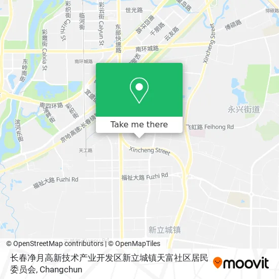 长春净月高新技术产业开发区新立城镇天富社区居民委员会 map