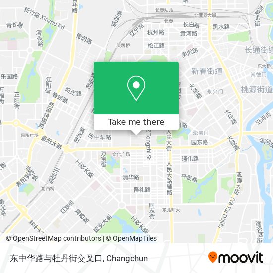 东中华路与牡丹街交叉口 map
