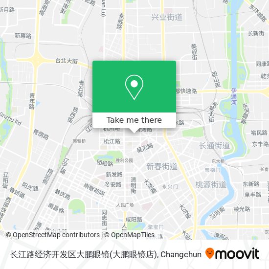 长江路经济开发区大鹏眼镜(大鹏眼镜店) map