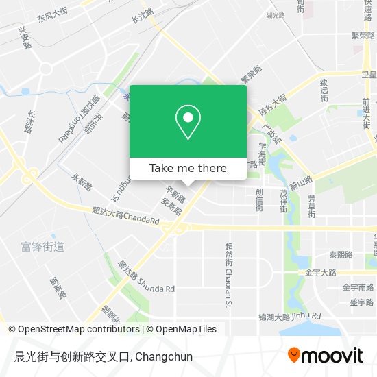 晨光街与创新路交叉口 map