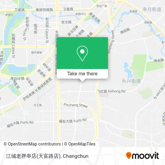 江城老胖串店(天富路店) map