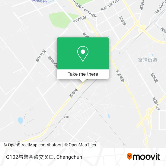G102与警备路交叉口 map