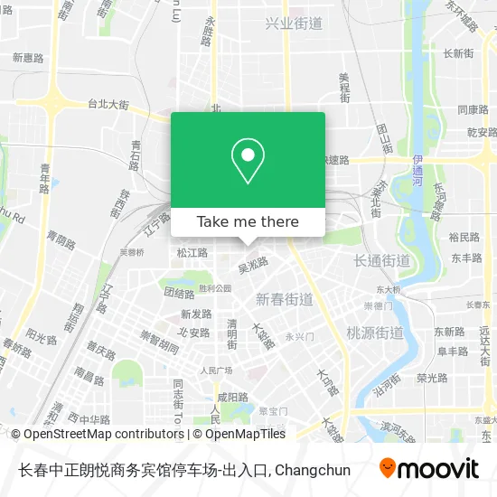 长春中正朗悦商务宾馆停车场-出入口 map