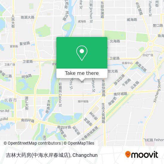 吉林大药房(中海水岸春城店) map