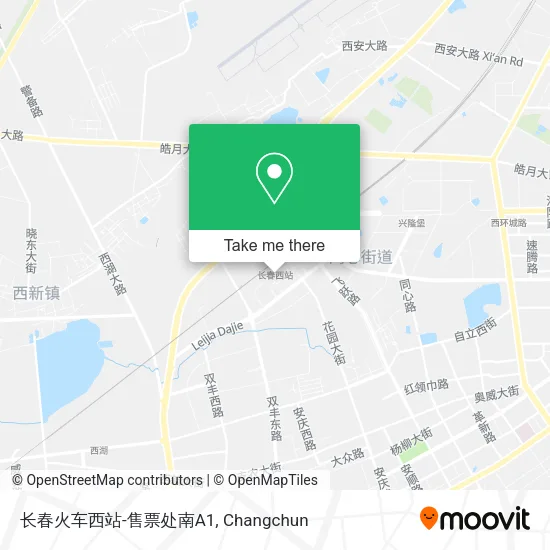 长春火车西站-售票处南A1 map