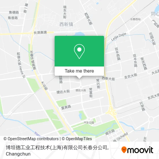博坦德工业工程技术(上海)有限公司长春分公司 map
