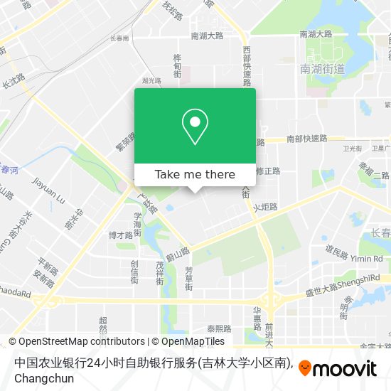 中国农业银行24小时自助银行服务(吉林大学小区南) map