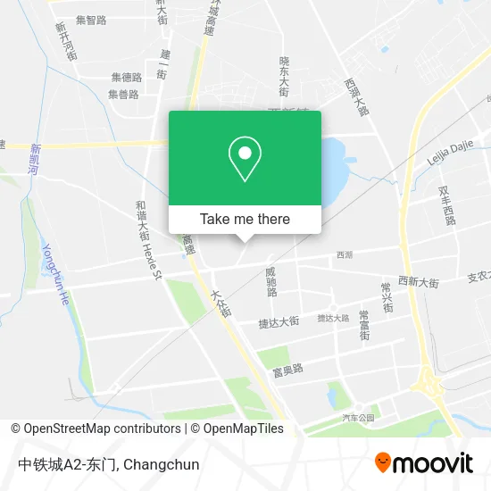 中铁城A2-东门 map