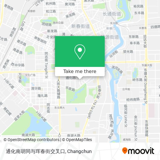 通化南胡同与珲春街交叉口 map