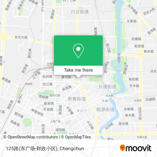 125路(东广场-财政小区) map