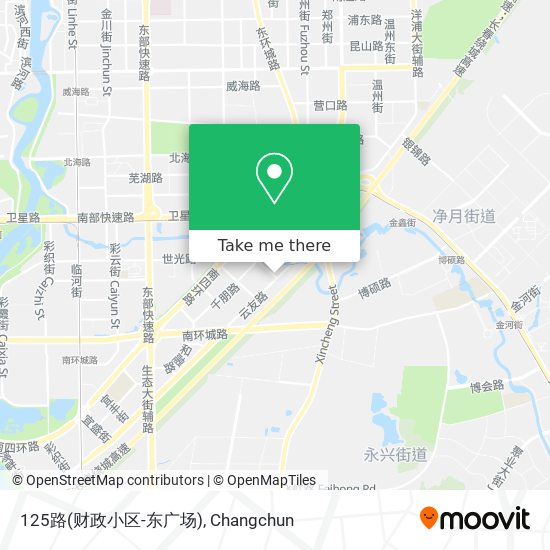 125路(财政小区-东广场) map