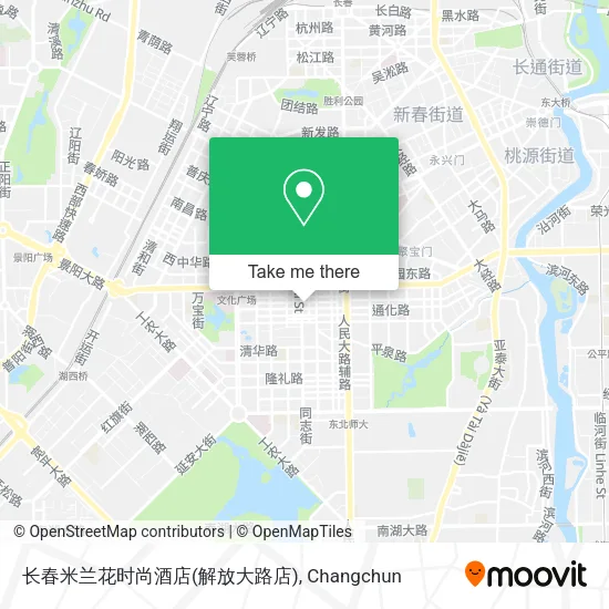 长春米兰花时尚酒店(解放大路店) map