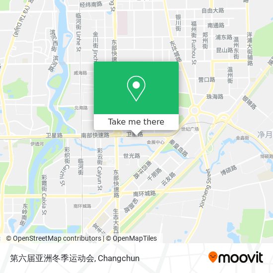 第六届亚洲冬季运动会 map