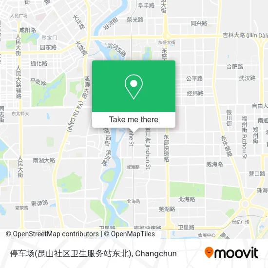 停车场(昆山社区卫生服务站东北) map