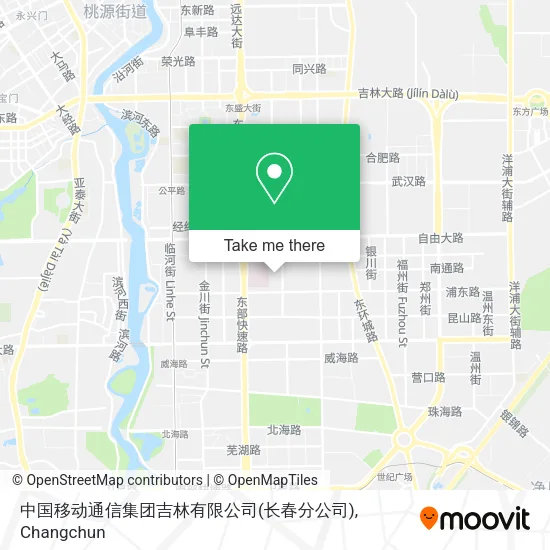 中国移动通信集团吉林有限公司(长春分公司) map