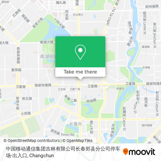 中国移动通信集团吉林有限公司长春郊县分公司停车场-出入口 map