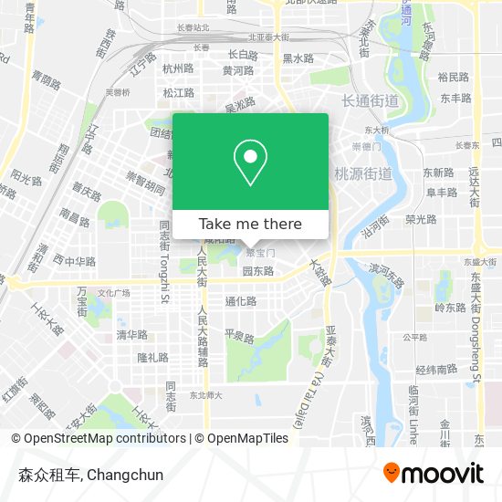 森众租车 map