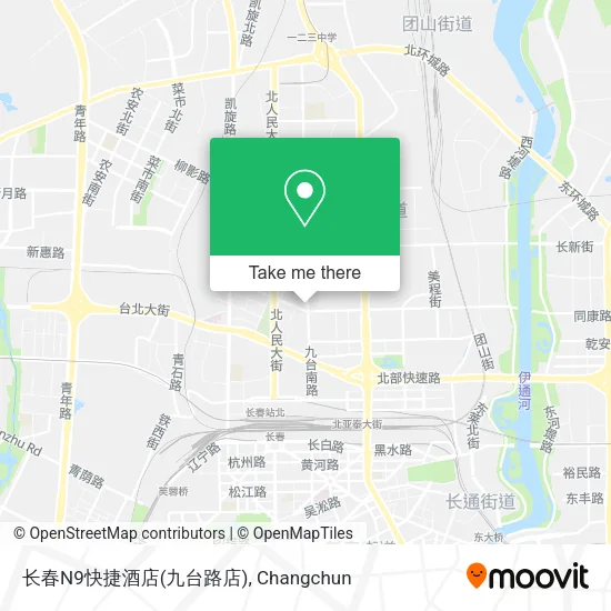 长春N9快捷酒店(九台路店) map