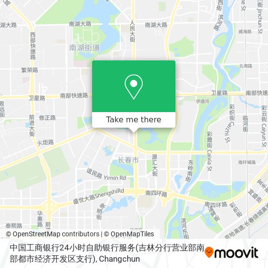 中国工商银行24小时自助银行服务(吉林分行营业部南部都市经济开发区支行) map