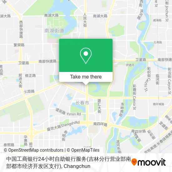 中国工商银行24小时自助银行服务(吉林分行营业部南部都市经济开发区支行) map