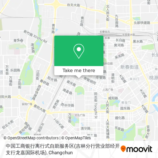 中国工商银行离行式自助服务区(吉林分行营业部经开支行龙嘉国际机场) map