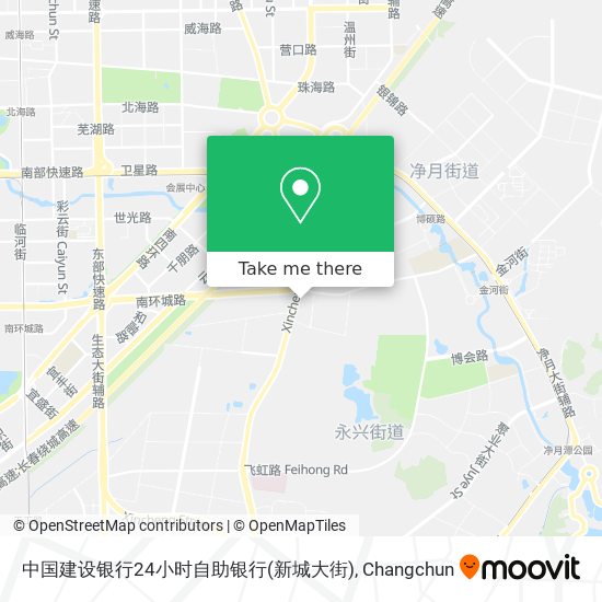 中国建设银行24小时自助银行(新城大街) map