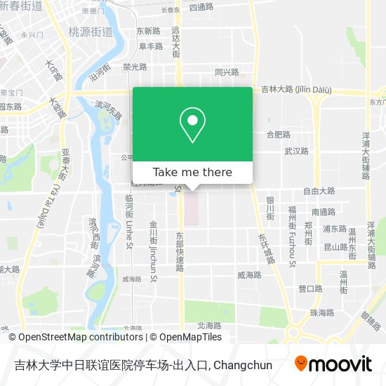 吉林大学中日联谊医院停车场-出入口 map