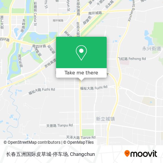 长春五洲国际皮草城-停车场 map