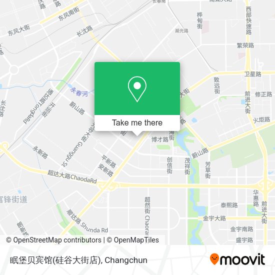 眠堡贝宾馆(硅谷大街店) map
