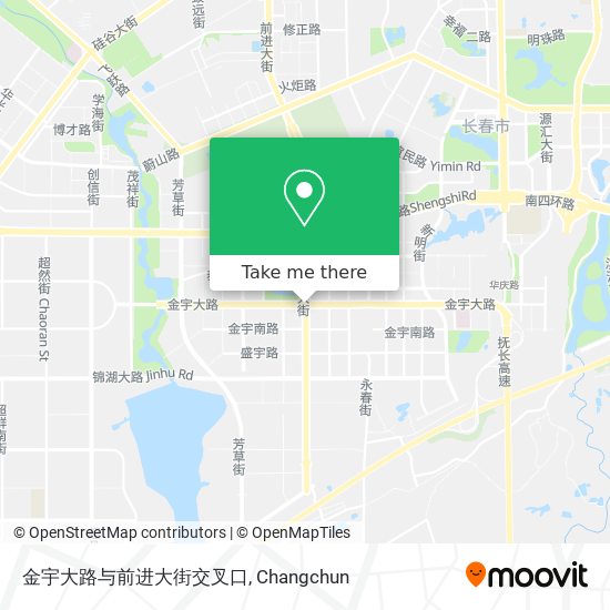 金宇大路与前进大街交叉口 map