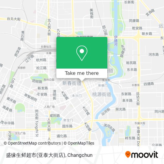 盛缘生鲜超市(亚泰大街店) map