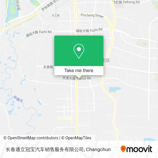 长春通立冠宝汽车销售服务有限公司 map
