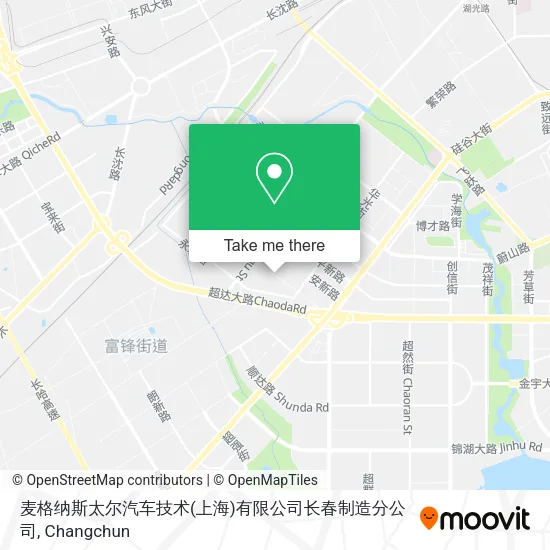 麦格纳斯太尔汽车技术(上海)有限公司长春制造分公司 map