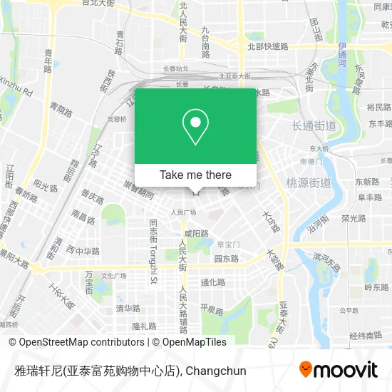 雅瑞轩尼(亚泰富苑购物中心店) map