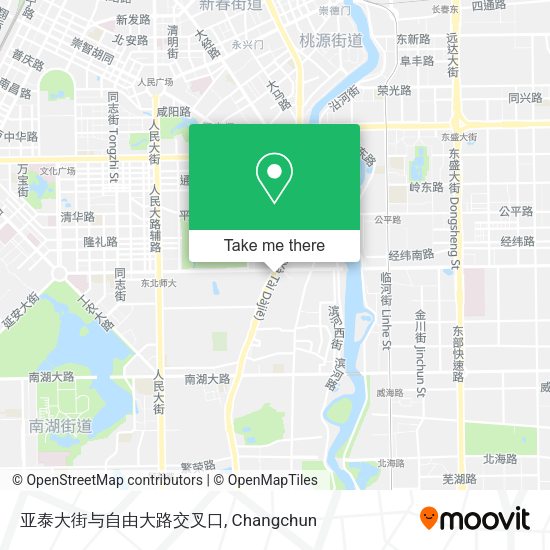 亚泰大街与自由大路交叉口 map