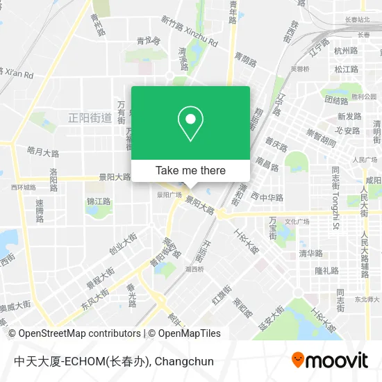 中天大厦-ECHOM(长春办) map