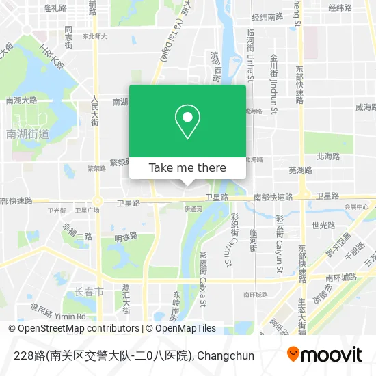 228路(南关区交警大队-二0八医院) map