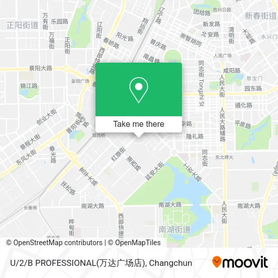 U/2/B PROFESSIONAL(万达广场店) map