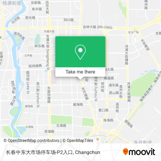 长春中东大市场停车场-P2入口 map