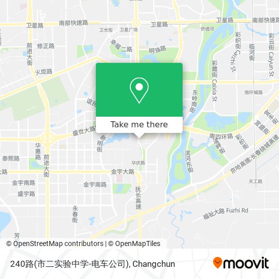 240路(市二实验中学-电车公司) map