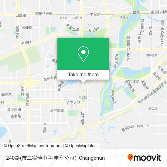 240路(市二实验中学-电车公司) map