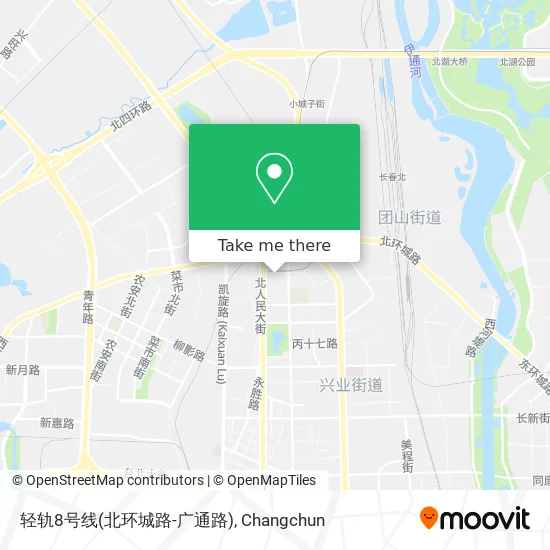 轻轨8号线(北环城路-广通路) map