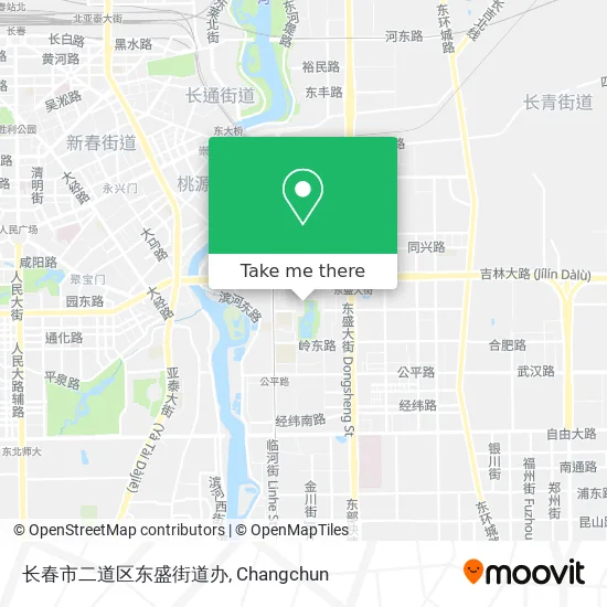 长春市二道区东盛街道办 map