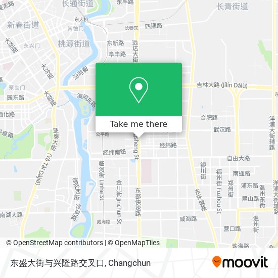 东盛大街与兴隆路交叉口 map